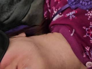 Huge facial blindfold on face