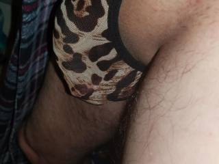 Leopard print thong underwear