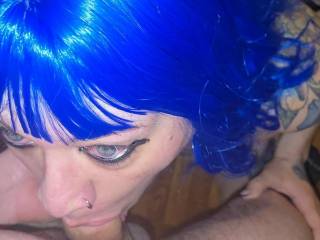 Electric blue working that dick