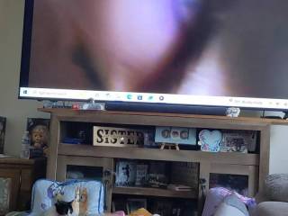 Watching a video the wife made with her fuck buddy.