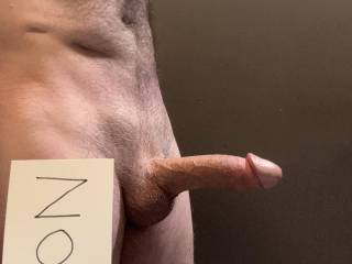 Side view of my hard on.