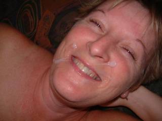 nice to see a mature woman with a facial and a smile