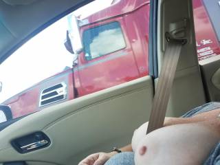 Having fun on the road hoping to make his day.