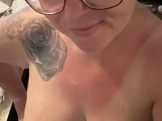 Engaged ginger MILF tanlines