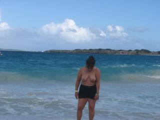 Nude beach in the carribean