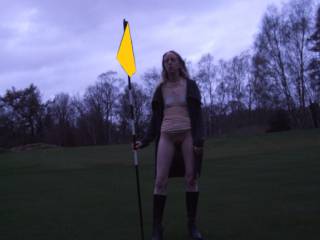 Flashing on a golf course is something she has wanted to a while