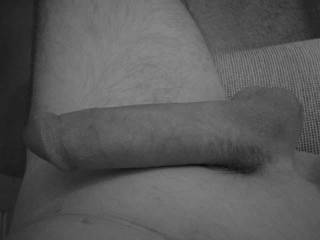 Just a black and white shot of my cock..