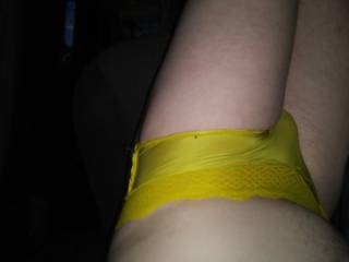 Just borrowing my friend's yellow panties.