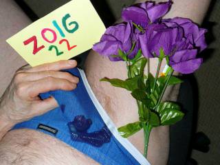 Made my self cum, while touching with the underwear on and the flower tucked under the underwear.