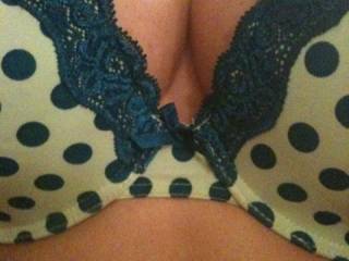 Do you like the cleavage this cute bra makes?(: