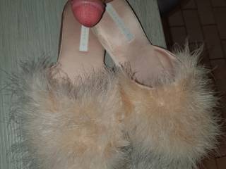 i love thoae soft slippers against my tiny dick