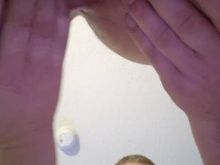 Wifes big gaped wet pussy