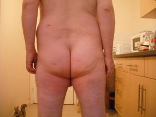 Nude in the kitchen to show you my bare ass cheeks and crack.  Another I'd like to dedicate to my lovely friend ssenior, I am proud to show you my bum, babe xxxxxxxxxxxxxxxxx