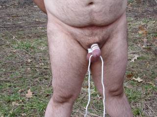 tied nude at park