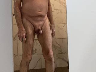 Getting ready for morning shower! I need someone to scrub my backside!
