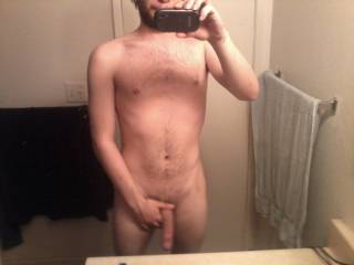 Playing with my phone in the bathroom taking pics of my cock