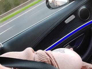 Whizzing along the Motorways give plenty of opportunity for Sally to show off her magnificent tits. Also for those that  notice her assets the unexpected views.
