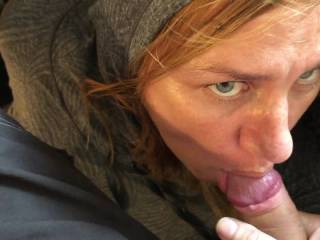 Neighbor invited me over to his house for lunch… a little flirting, a bit of teasing - one thing led to another and he ended up feeding me his cock… sent me home with a belly full of cum!