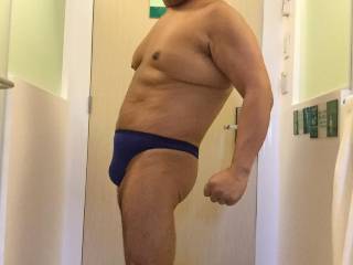 My hotel room blue thong
