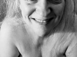 Femme Sexuelle - Noir et Blanc Classique: "I Love Cock!"