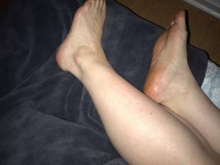 Who wants to kiss my legs and feet?