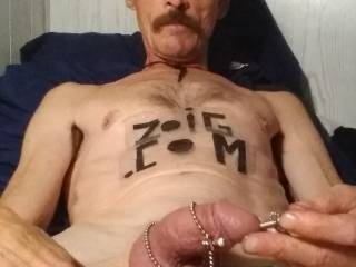 Dressed up..sounding my dick