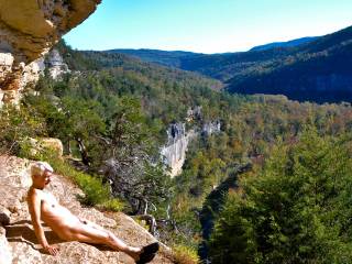 Sunning myself at the Buffalo River Gorge in Arkansas.  Sorry about the ugly shoes :-)