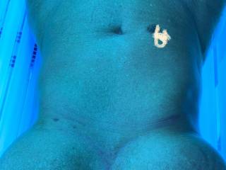 Laying in The tanning bed for your pleasure