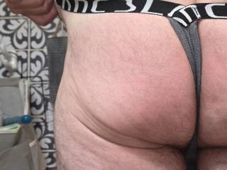 Modeling the backside BLANC G STRINGS