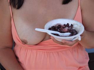 I'm eating a red bean shave ice here in Hawaii.  Would you like a taste?