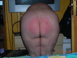 Oh fuck,.. I'm going to cum big time... what a beautifully spanked ass… Can I kiss it?