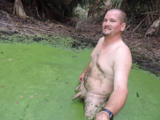 fun in the green mud