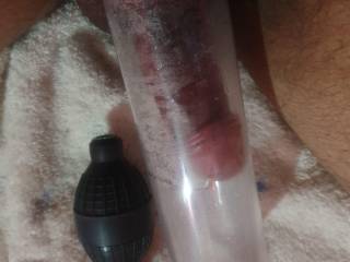 My dick in pump. 💋💋💋