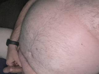 Fat stomach, small cock