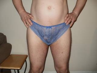 blue lace panties