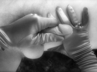 My Gloved Handed Friend using Frenulum Stimulation.