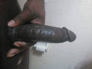 Big black dick out at work
