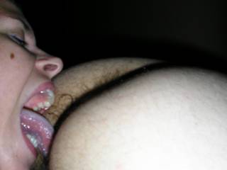 wow, good girl! Asslicking is one of my favourite things! I love to shot a big load while I have my gf tongue buried deep in my ass!