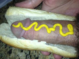 Got a nice BBQ hot dog ready for a hungry gal!  She can supply dessert!