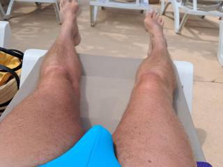 By the pool  hoping for some attention