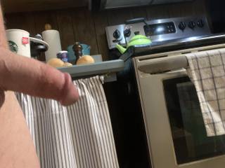 Working hard in the kitchen.
