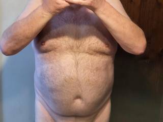 I was recently in a hotel where a large wall mirror made this photo possible.