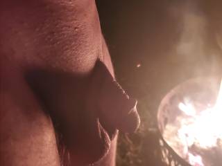 Standing by the warm fire