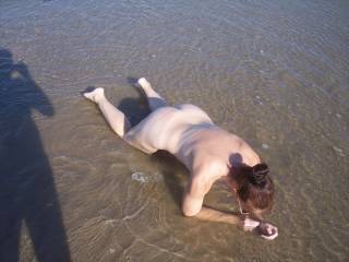 Naked on Boca chica beach. Candi
