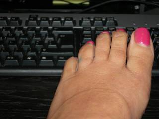 My warm and sweaty feet are taking a break at work
