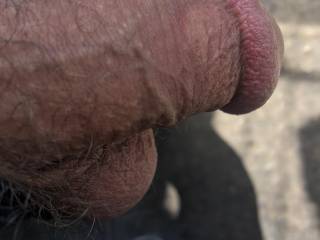 My soft cock out at work