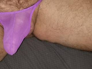 purple thong....