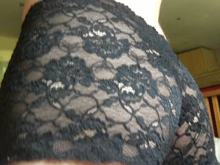 Trying on the wife’s panties. X