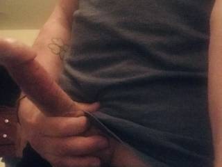 Dick in hand..