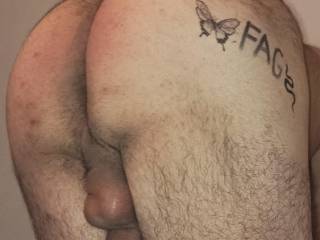 love this pic. Butterfly Fag "tatttoo" design on ass